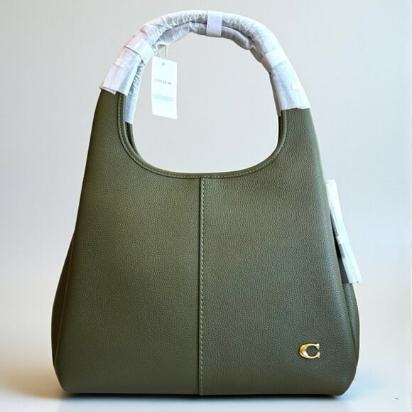 Coach Large Lana Shoulder Bag Olive Green with Gold Hardware - Picture 1 of 12